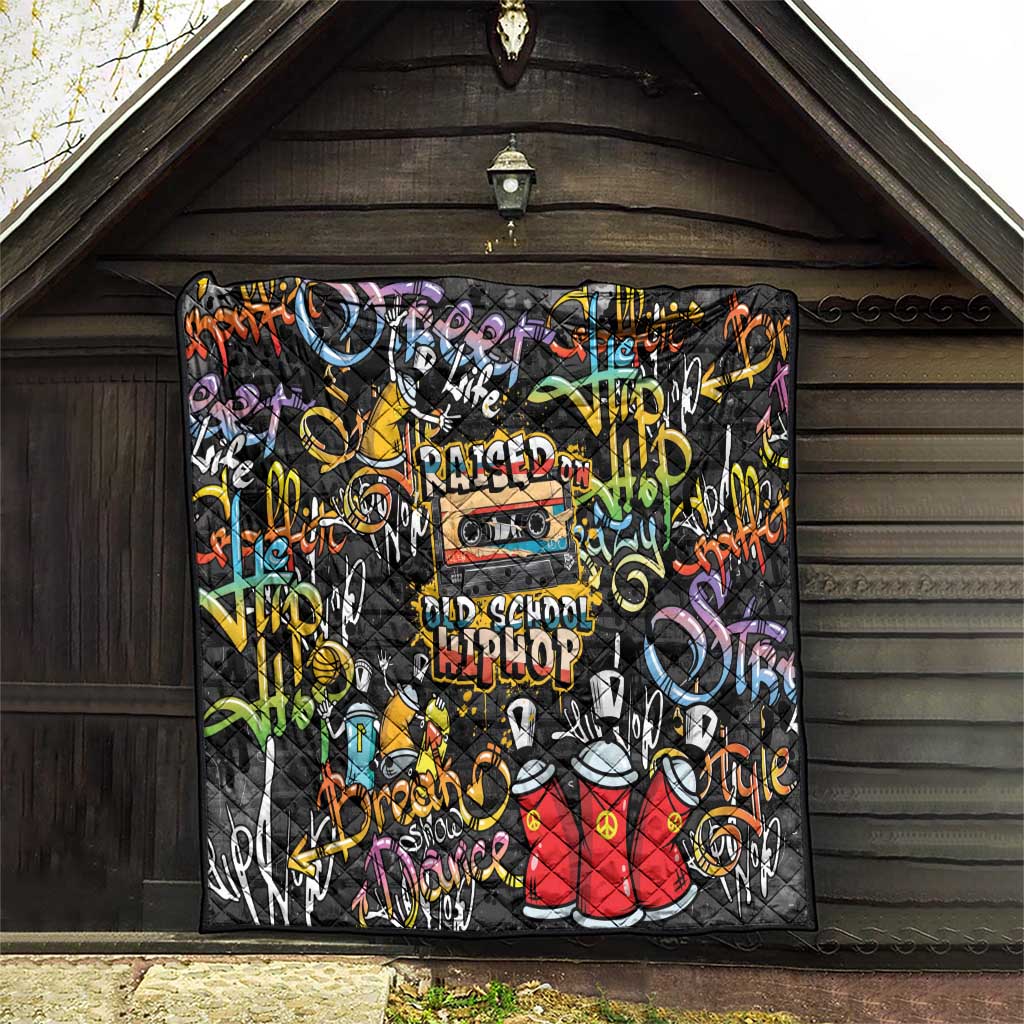 Raised On Hip Hop Quilt Graffiti Art Style - Wonder Print Shop