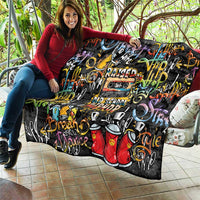 Raised On Hip Hop Quilt Graffiti Art Style - Wonder Print Shop