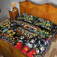 Raised On Hip Hop Quilt Bed Set Graffiti Art Style - Wonder Print Shop