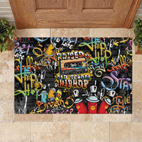 Raised On Hip Hop Rubber Doormat Graffiti Art Style - Wonder Print Shop