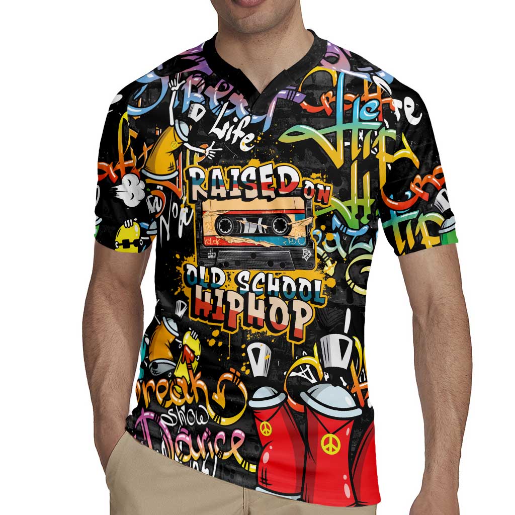Raised On Hip Hop Rugby Jersey Graffiti Art Style - Wonder Print Shop