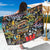 Raised On Hip Hop Sarong Graffiti Art Style - Wonder Print Shop
