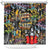 Raised On Hip Hop Shower Curtain Graffiti Art Style - Wonder Print Shop