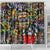 Raised On Hip Hop Shower Curtain Graffiti Art Style - Wonder Print Shop