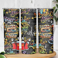 Raised On Hip Hop Skinny Tumbler Graffiti Art Style - Wonder Print Shop