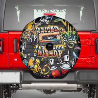 Raised On Hip Hop Spare Tire Cover Graffiti Art Style - Wonder Print Shop