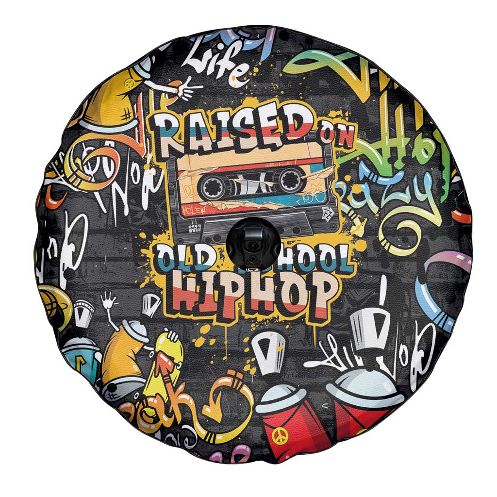 Raised On Hip Hop Spare Tire Cover Graffiti Art Style - Wonder Print Shop