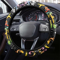 Raised On Hip Hop Steering Wheel Cover Graffiti Art Style - Wonder Print Shop