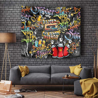 Raised On Hip Hop Tapestry Graffiti Art Style - Wonder Print Shop