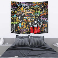 Raised On Hip Hop Tapestry Graffiti Art Style - Wonder Print Shop