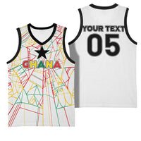 Custom Ghana Football 2026 Basketball Jersey Black Stars Never Fall White Version