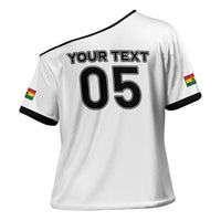 Custom Ghana Football 2026 Cross Shoulder Shirt Black Stars Never Fall White Version