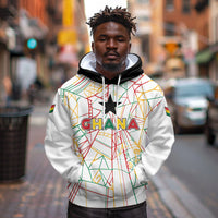 Custom Ghana Football 2026 Hoodie Black Stars Never Fall White Version