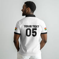 Custom Ghana Football 2026 Polo Shirt Black Stars Never Fall White Version LT05