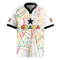 Custom Ghana Football 2026 Rugby Jersey Black Stars Never Fall White Version