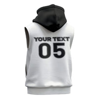 Custom Ghana Football 2026 Sleeveless Hoodie Black Stars Never Fall White Version