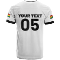 Custom Ghana Football 2026 T shirt Black Stars Never Fall White Version