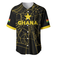 Custom Ghana Football 2026 Baseball Jersey Black Stars Never Fall Black Version