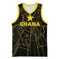 Custom Ghana Football 2026 Basketball Jersey Black Stars Never Fall Black Version