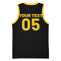 Custom Ghana Football 2026 Basketball Jersey Black Stars Never Fall Black Version