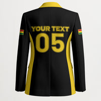 Custom Ghana Football 2026 Blazer Black Stars Never Fall Black Version