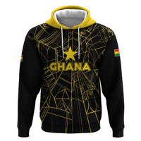 Custom Ghana Football 2026 Hoodie Black Stars Never Fall Black Version