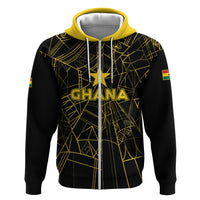 Custom Ghana Football 2026 Hoodie Black Stars Never Fall Black Version