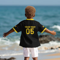 Custom Ghana Football 2026 Kid Hawaiian Shirt Black Stars Never Fall Black Version