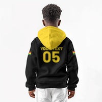 Custom Ghana Football 2026 Kid Hoodie Black Stars Never Fall Black Version