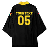 Custom Ghana Football 2026 Kimono Black Stars Never Fall Black Version