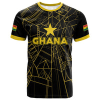 Custom Ghana Football 2026 T shirt Black Stars Never Fall Black Version
