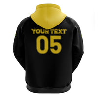 Custom Ghana Football 2026 Zip Hoodie Black Stars Never Fall Black Version
