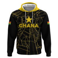 Custom Ghana Football 2026 Zip Hoodie Black Stars Never Fall Black Version