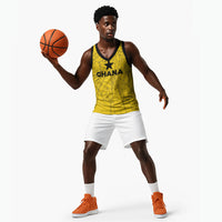 Custom Ghana Football 2026 Basketball Jersey Black Stars Never Fall Yellow Version