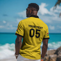 Custom Ghana Football 2026 Hawaiian Shirt Black Stars Never Fall Yellow Version LT05