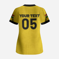 Custom Ghana Football 2026 Scrub Top Black Stars Never Fall Yellow Version
