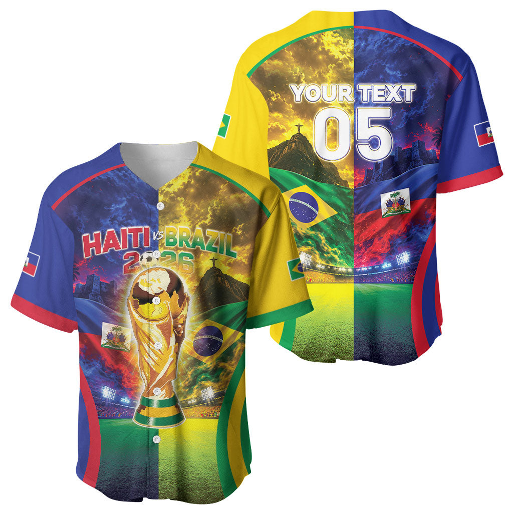 Custom Brazil Haiti 2026 World Football Baseball Jersey Go For Glory