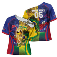 Custom Brazil Haiti 2026 World Football Cross Shoulder Shirt Go For Glory