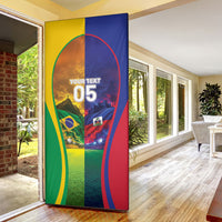 Custom Brazil Haiti 2026 World Football Door Cover Go For Glory