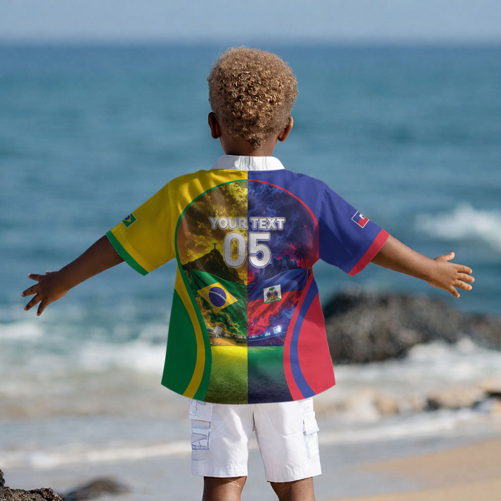 Custom Brazil Haiti 2026 World Football Kid Hawaiian Shirt Go For Glory LT05