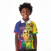 Custom Brazil Haiti 2026 World Football Kid Polo Shirt Go For Glory