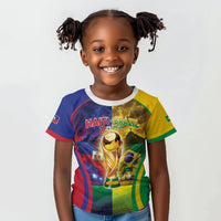 Custom Brazil Haiti 2026 World Football Kid T shirt Go For Glory