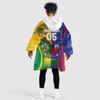 Custom Brazil Haiti 2026 World Football Kid Wearable Blanket Hoodie Go For Glory