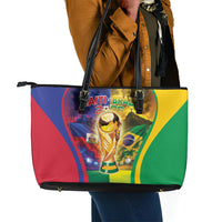 Brazil Haiti 2026 World Football Leather Tote Bag Go For Glory