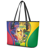 Brazil Haiti 2026 World Football Leather Tote Bag Go For Glory