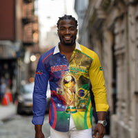 Custom Brazil Haiti 2026 World Football Long Sleeve Button Shirt Go For Glory
