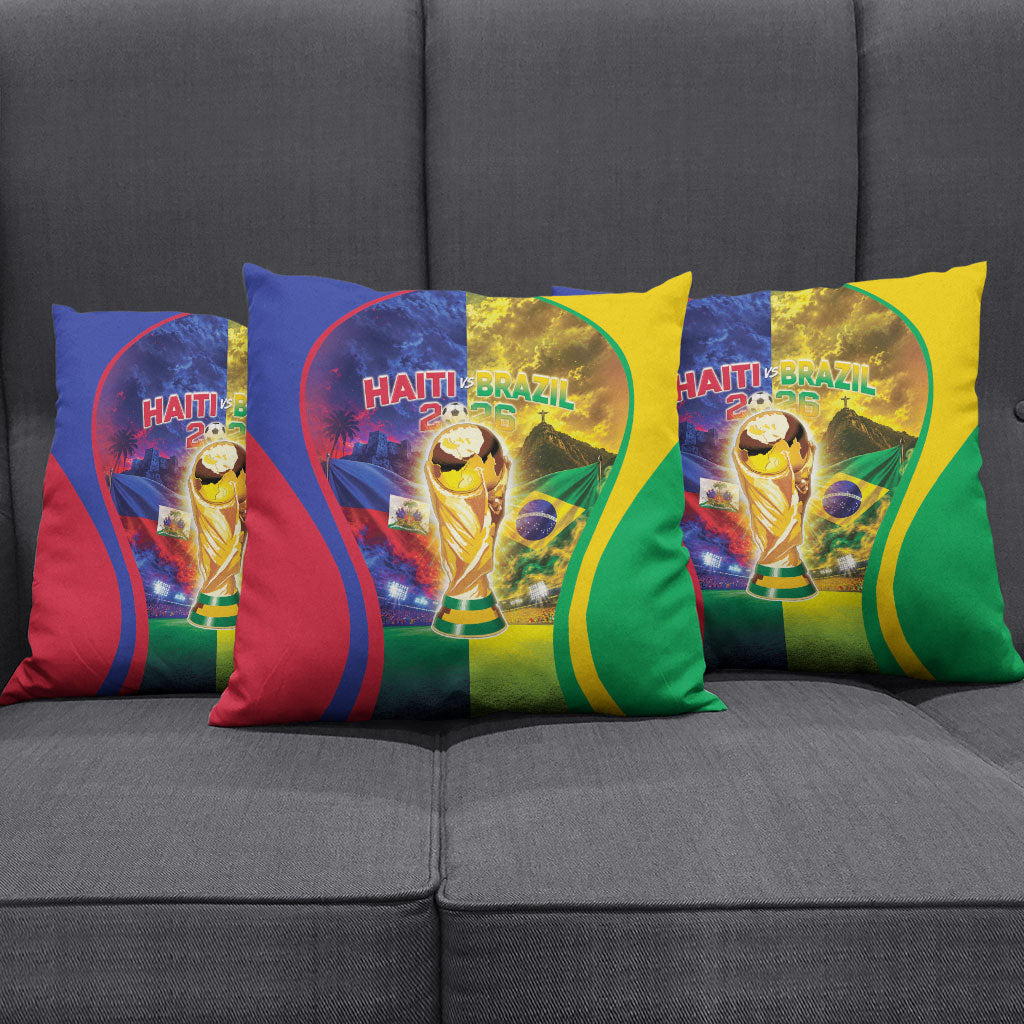 Brazil Haiti 2026 World Football Pillow Cover Go For Glory