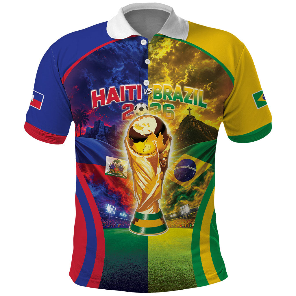Custom Brazil Haiti 2026 World Football Polo Shirt Go For Glory