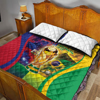 Brazil Haiti 2026 World Football Quilt Bed Set Go For Glory
