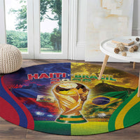 Brazil Haiti 2026 World Football Round Carpet Go For Glory